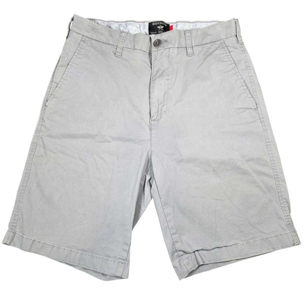 Dockers Mens Ultimate Short Supreme Flex Chino Shorts Pockets Flat Front Size 30